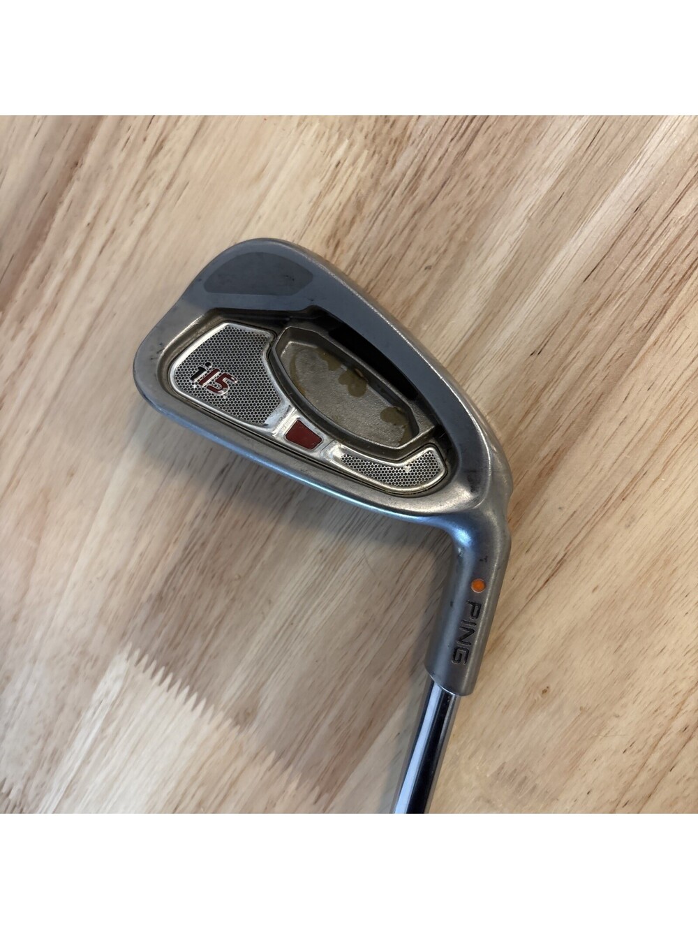 LH Ping i15 Single 7 Iron Orange Dot Demo AWT-S S Shaft 36”